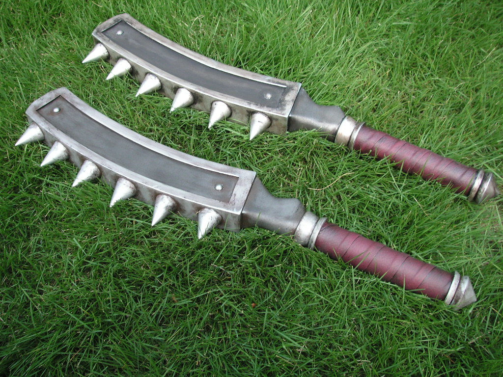 Metal club with spikes